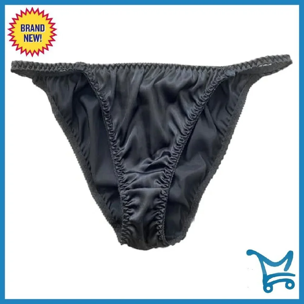 4 Pack Pure Silk Panties Women's Bikini Briefs Medium Rise